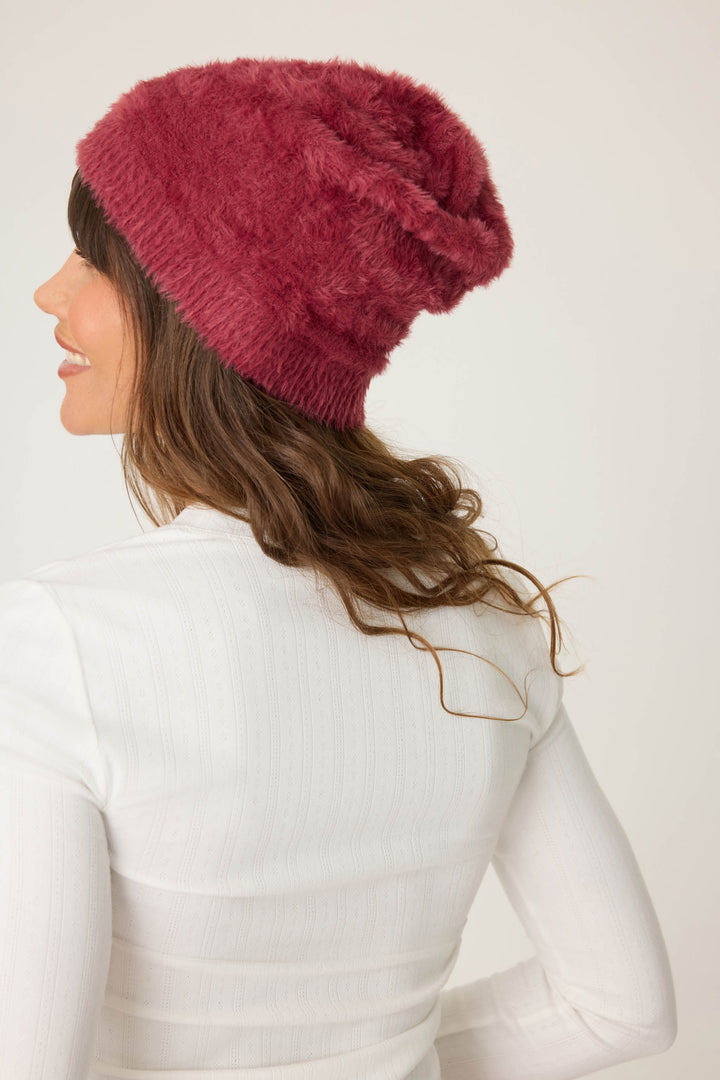 Full Of Holiday Spirit Feather Knit Beanie - Beanies - P.J. Salvage