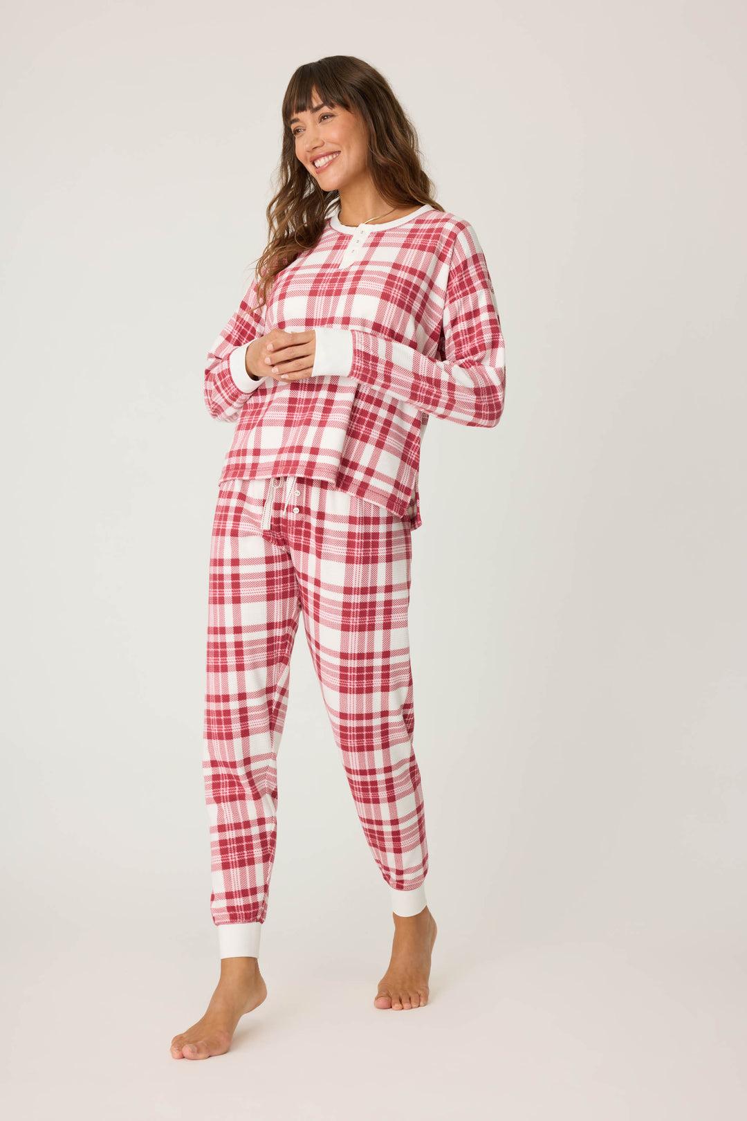 Full Of Holiday Spirit Plaid Velour Jammie Pants - Pants - P.J. Salvage