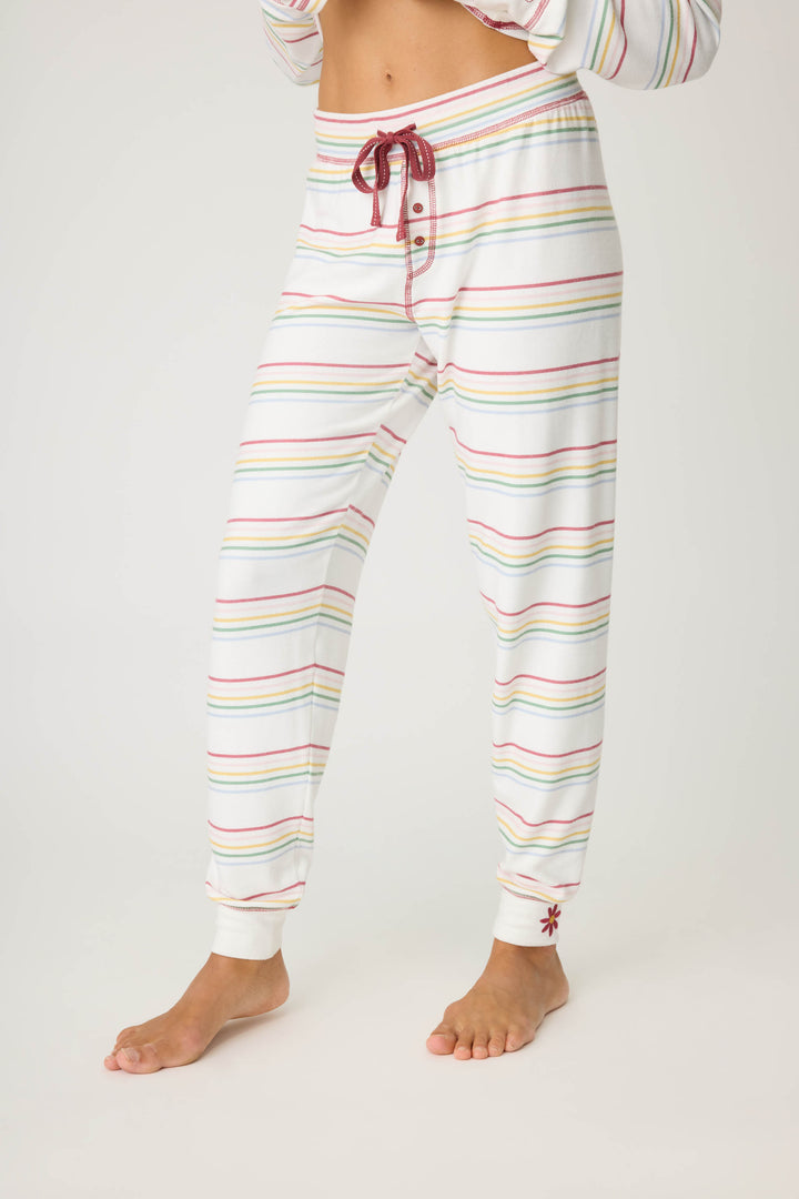 Joy To The World Waffle Thermal Jammie Pants - Pants - P.J. Salvage