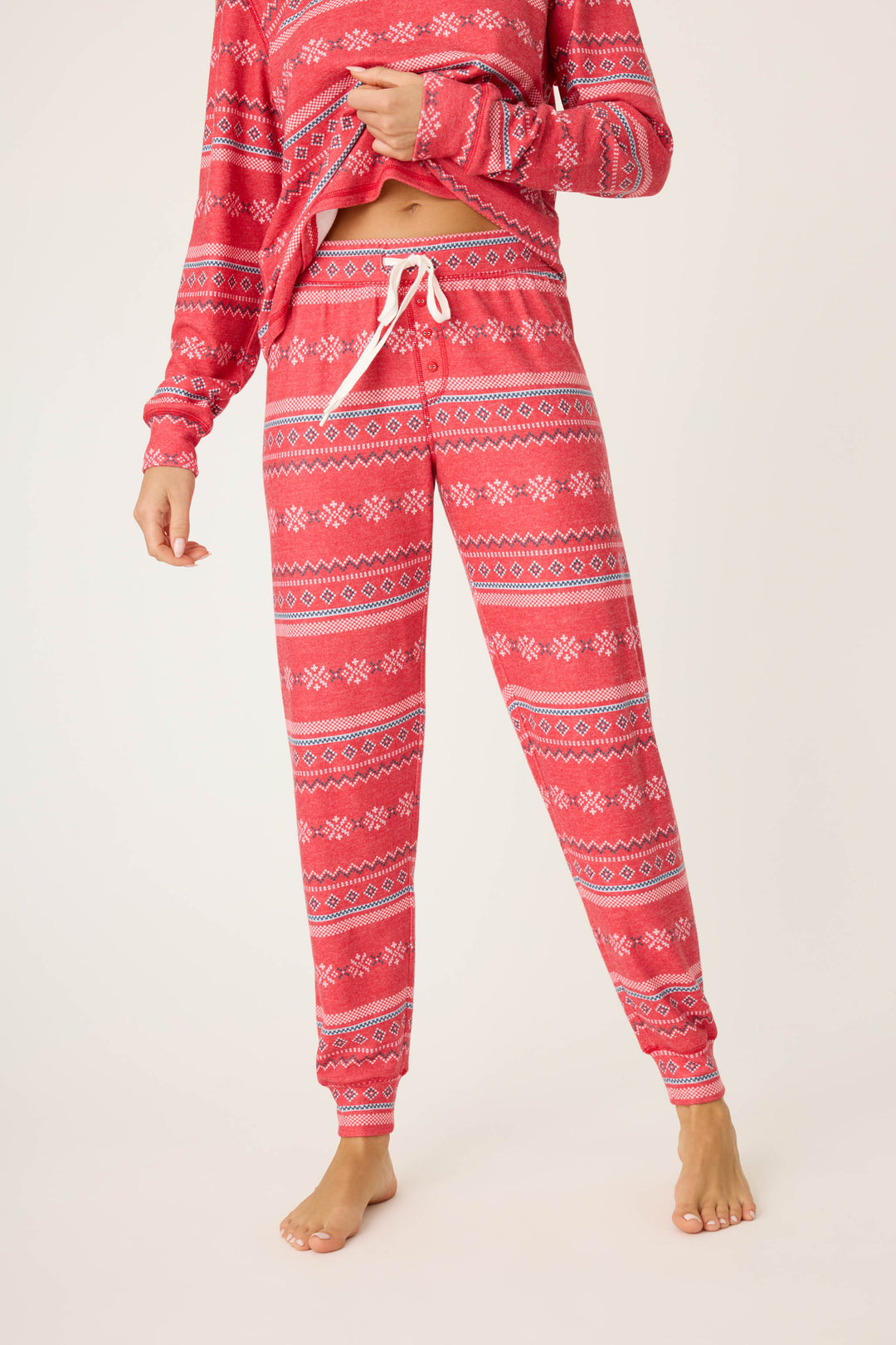 Snowflake Kisses Jammie Pants - Banded Pants - P.J. Salvage