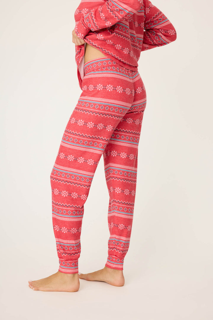 Snowflake Kisses Jammie Pants - Banded Pants - P.J. Salvage