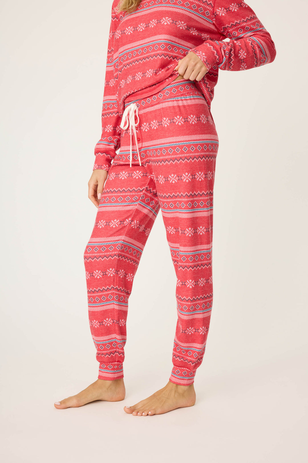 Snowflake Kisses Jammie Pants - Banded Pants - P.J. Salvage