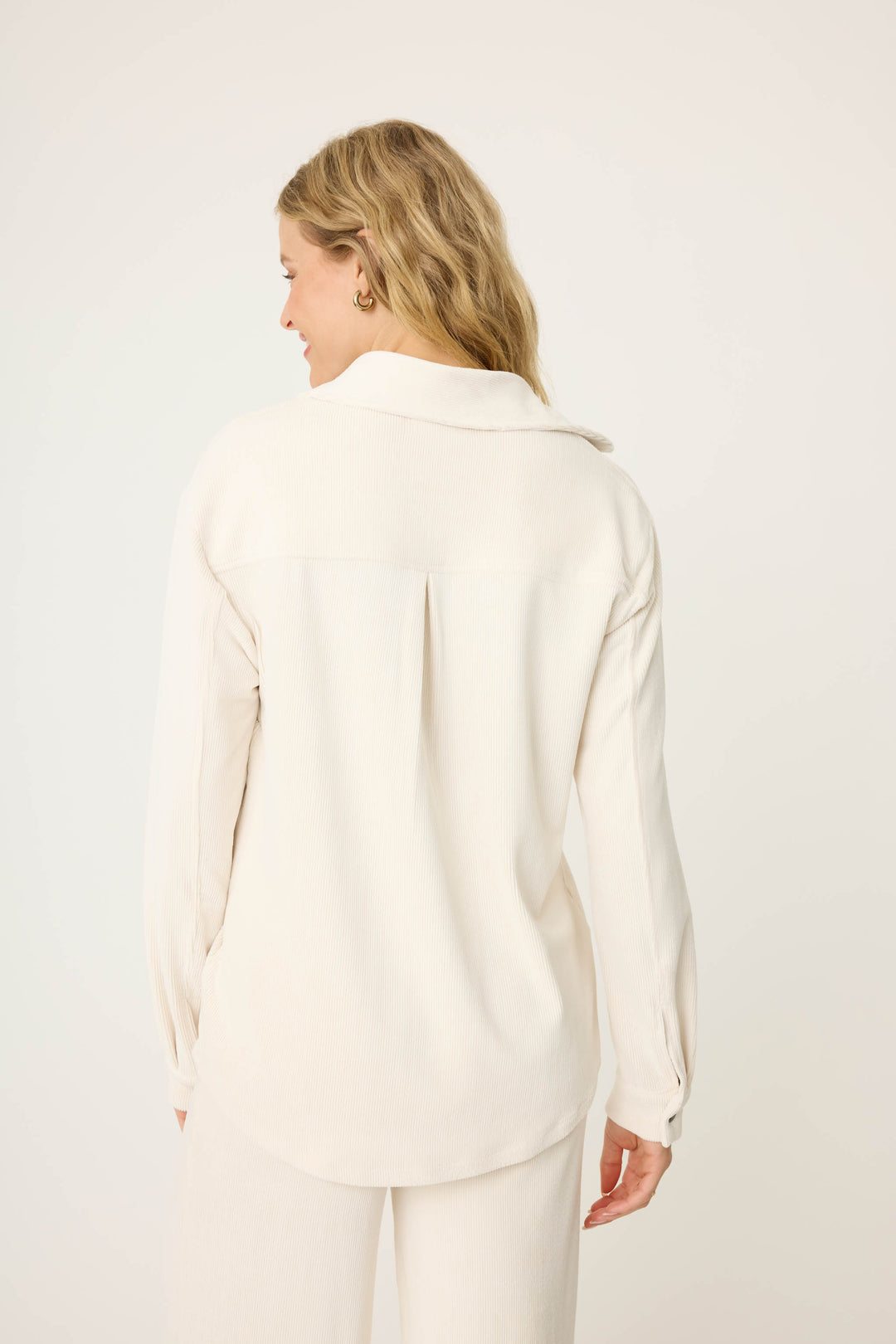 Cozy Corduroy Button Down Top - Long Sleeve Tops - P.J. Salvage