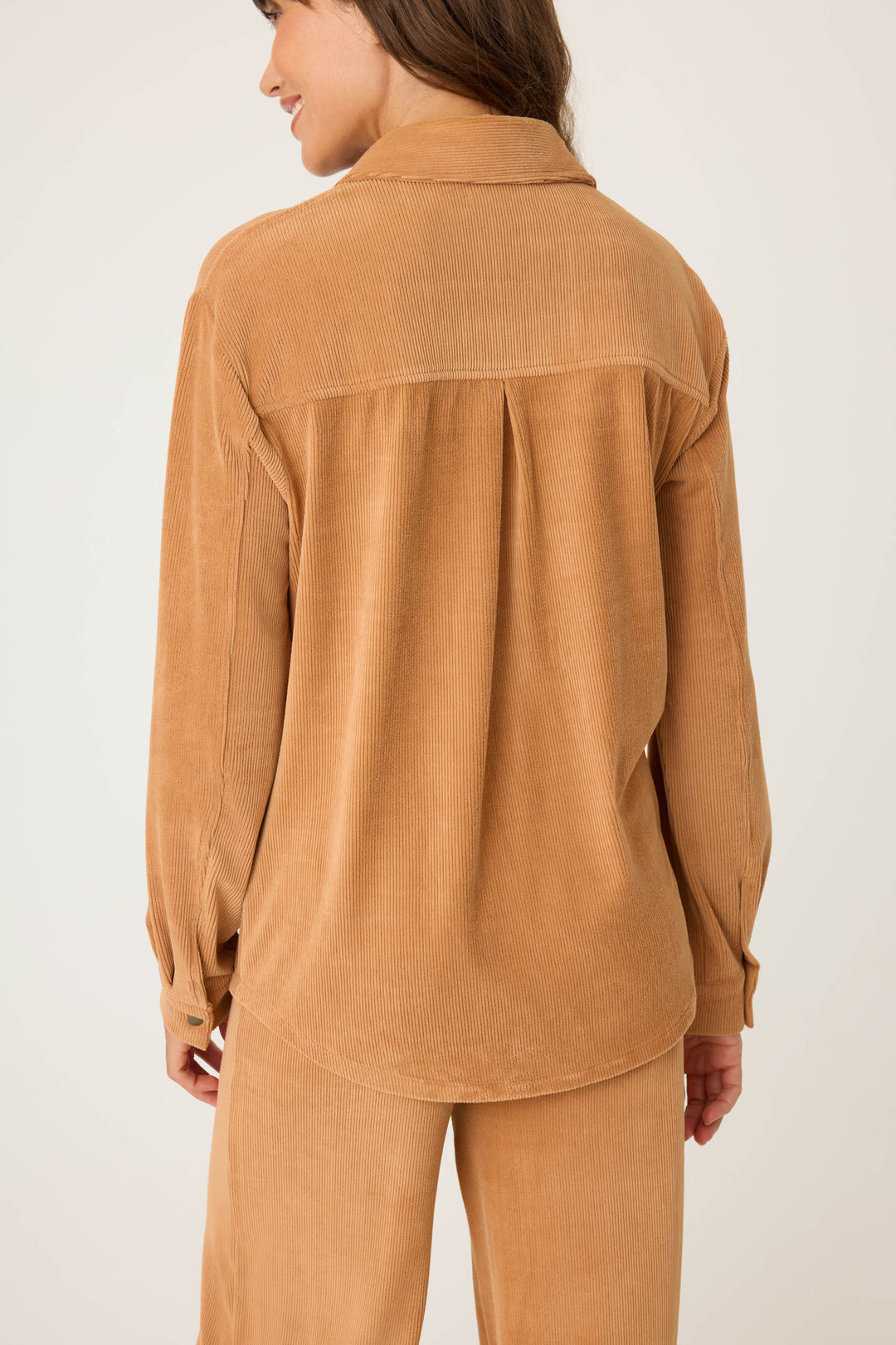 Cozy Corduroy Button Down Top - Long Sleeve Tops - P.J. Salvage