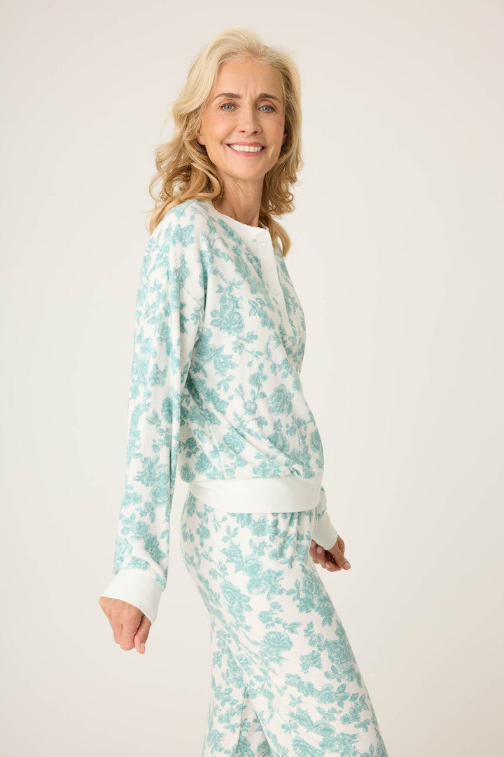 Lacey Jade Floral Long Sleeve Top - P.J. Salvage