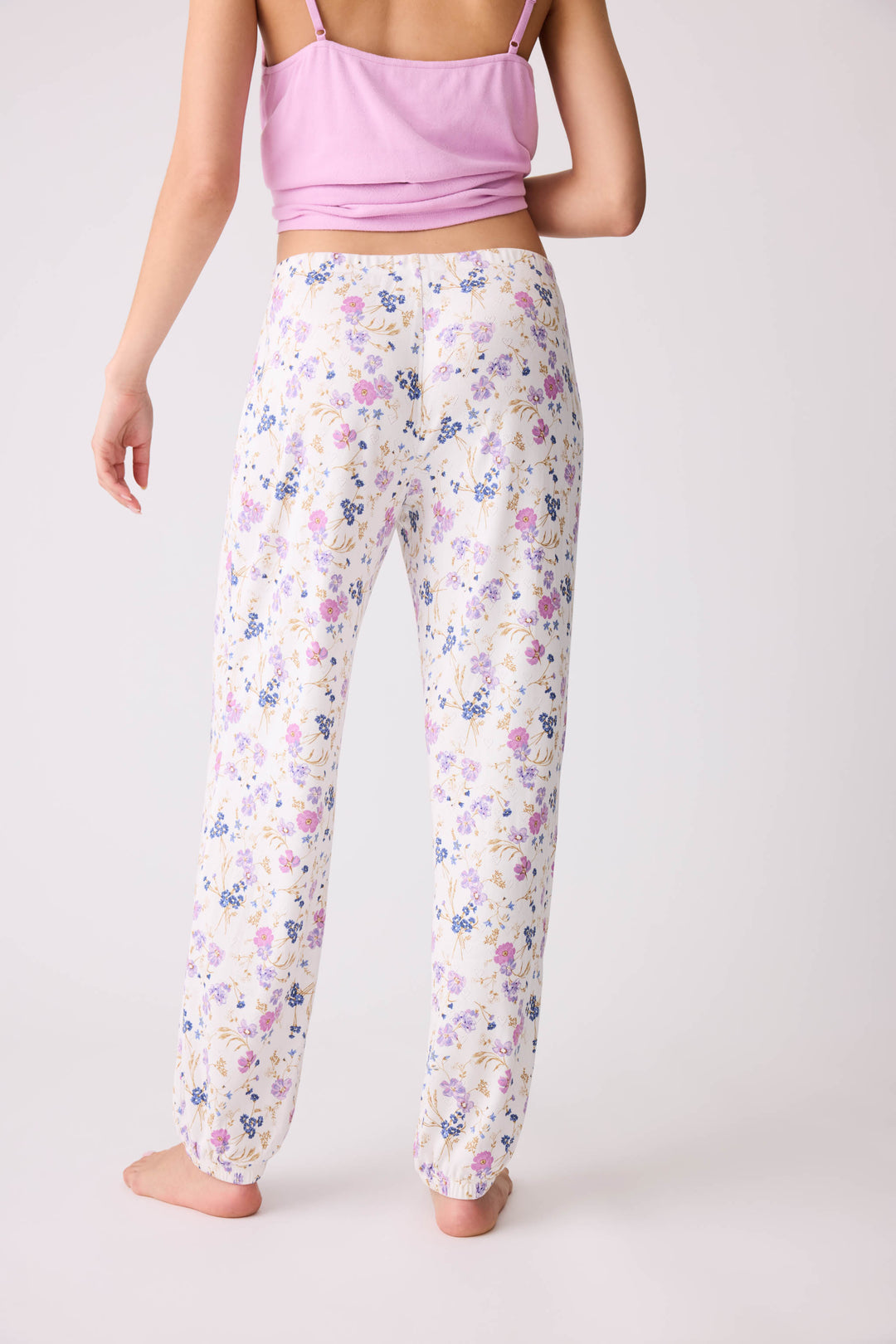 More Amour Floral Pointelle Banded Pants - Banded Pants - P.J. Salvage