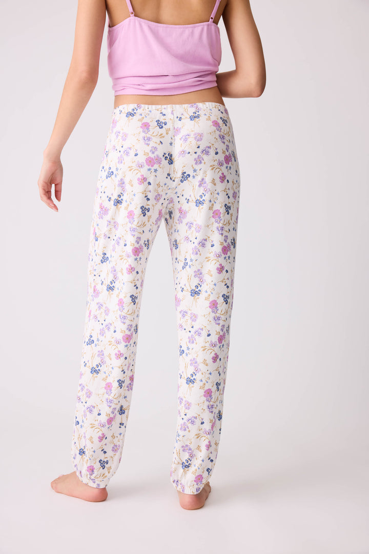 More Amour Floral Pointelle Banded Pants - Banded Pants - P.J. Salvage