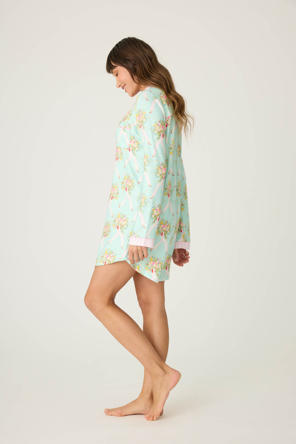 Adrian Valencia x PJS Floral Night Shirt - P.J. Salvage