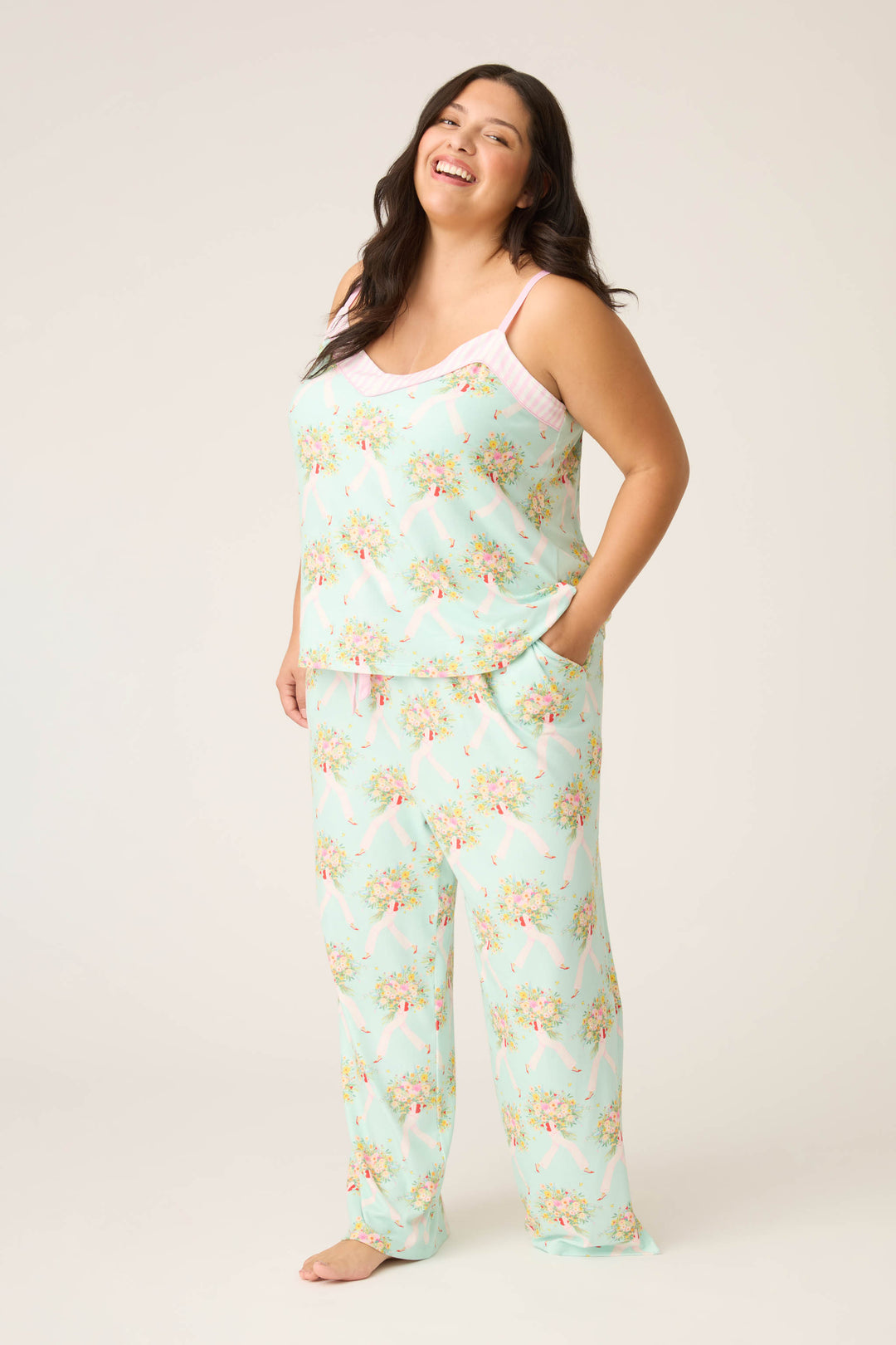 Adrian Valencia x PJS Floral PJ Set Plus Size - Pants Set - P.J. Salvage