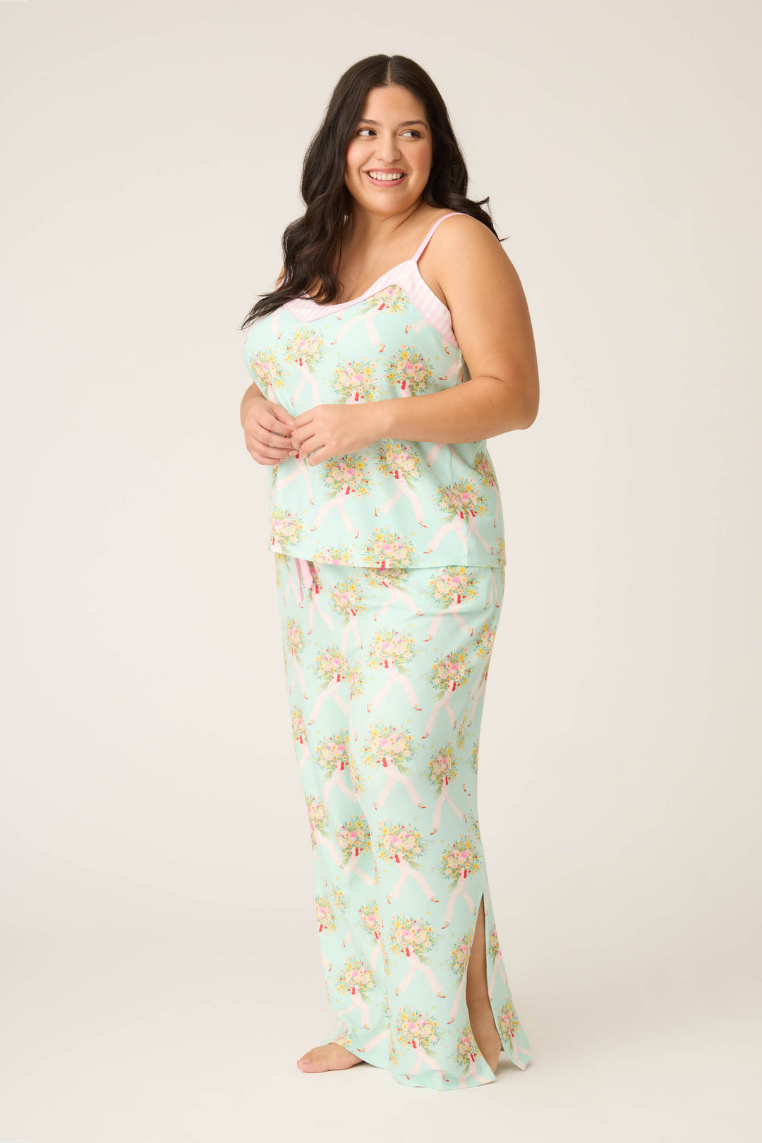Adrian Valencia x PJS Floral PJ Set Plus Size - Pants Set - P.J. Salvage