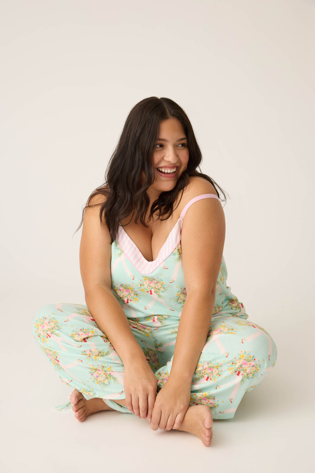 Adrian Valencia x PJS Floral PJ Set Plus Size - Pants Set - P.J. Salvage
