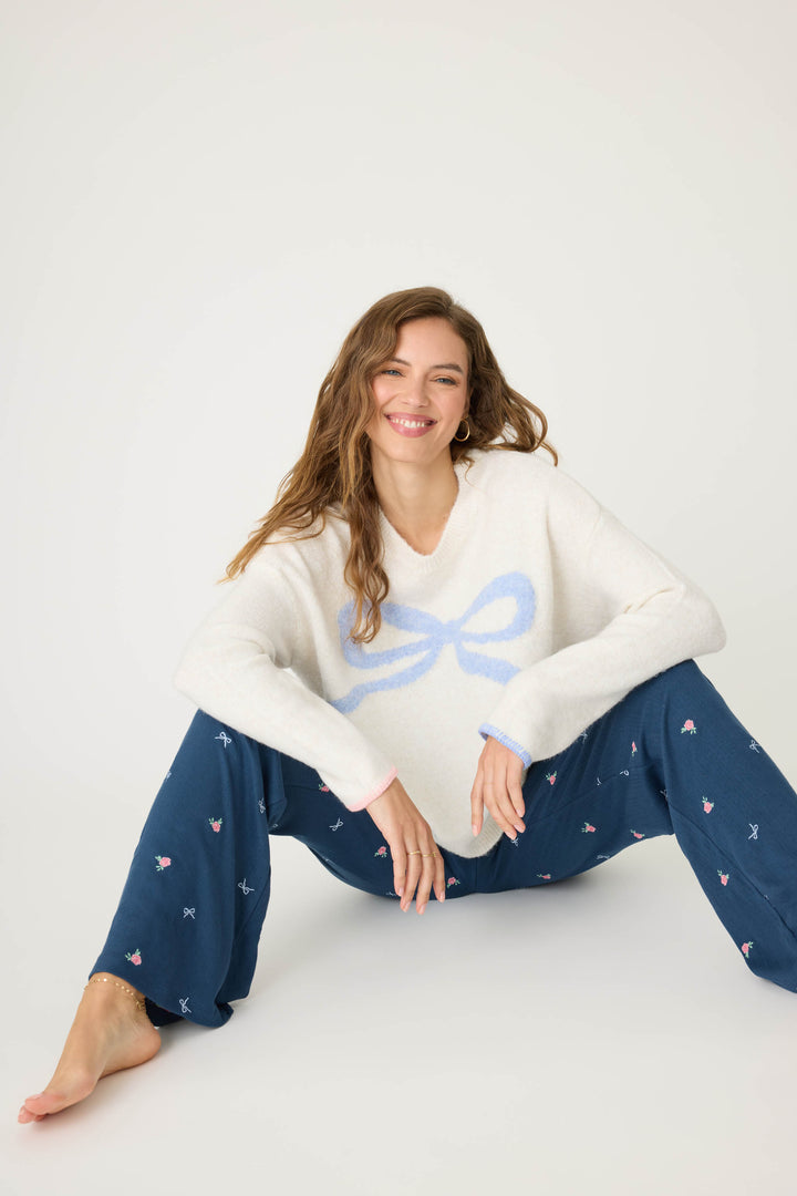English Rose Bow Snuggle Sweater - P.J. Salvage