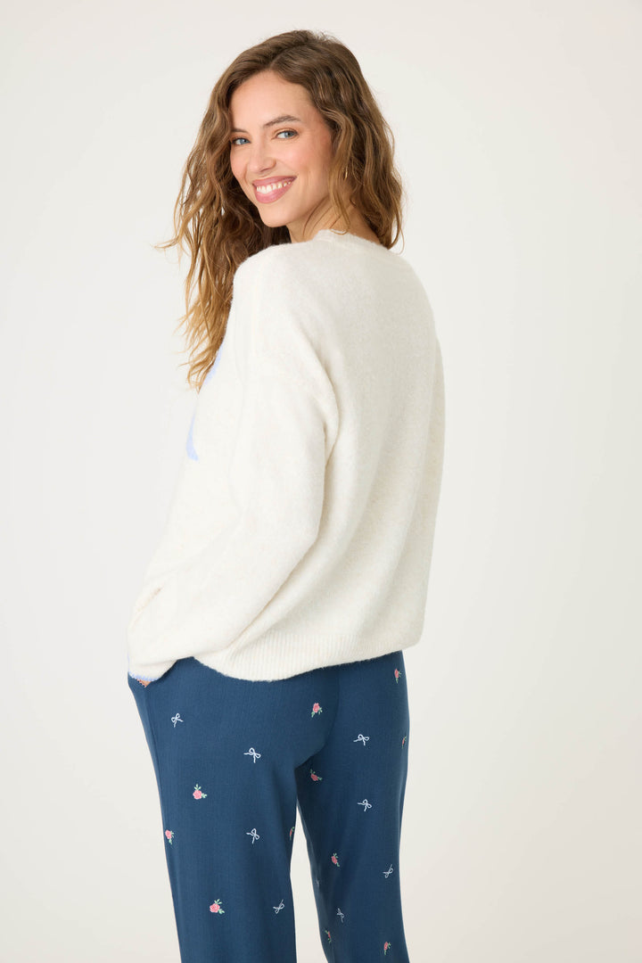 English Rose Bow Snuggle Sweater - P.J. Salvage