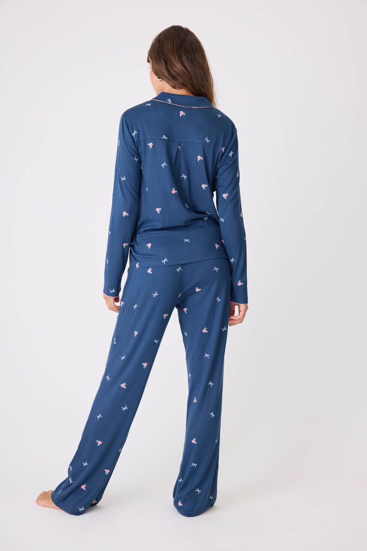 English Rose Navy Blue Floral PJ Set - P.J. Salvage
