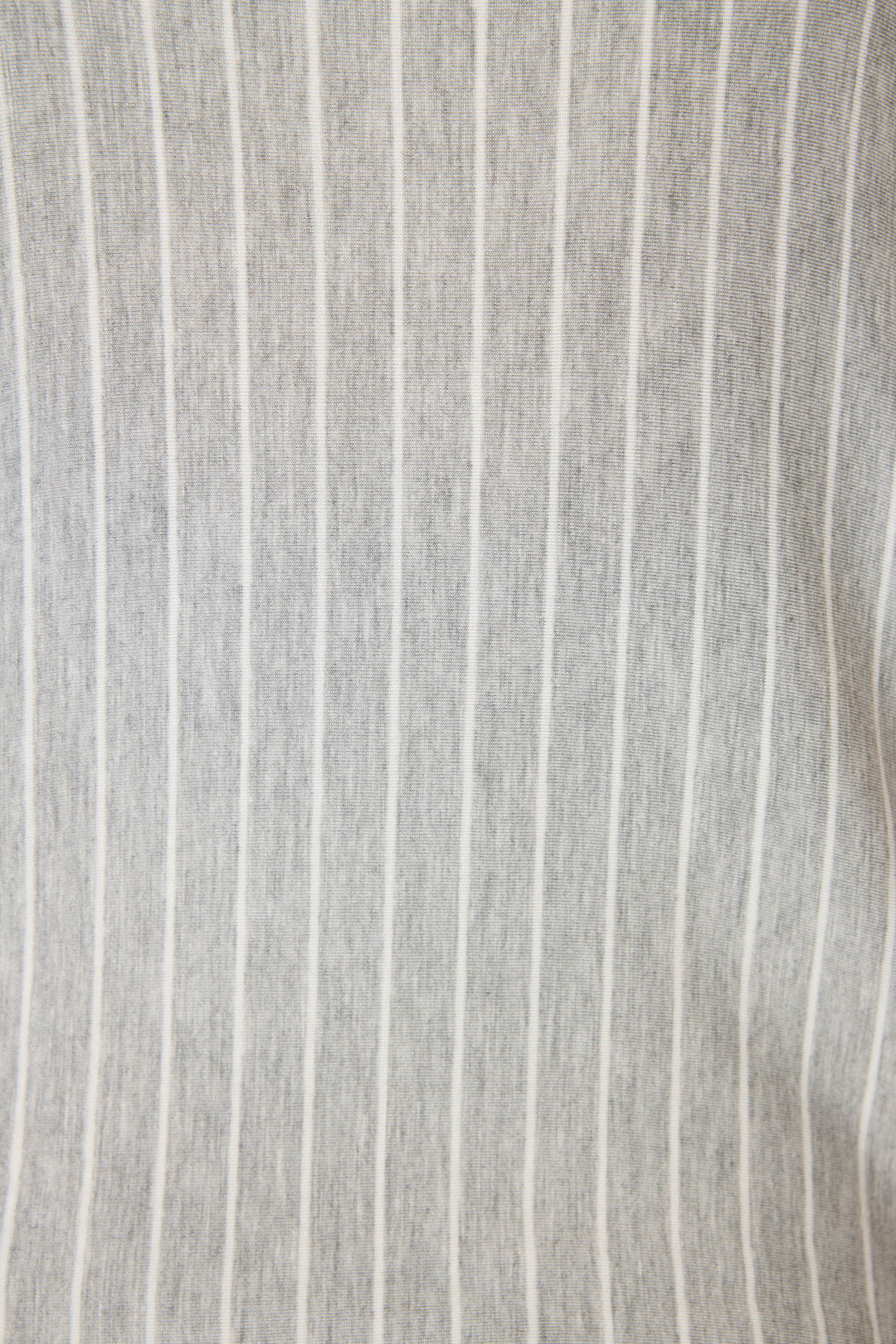 Grey-ivory pinstripe modal women's camisole top with piping at neckline. Adjustable V-back straps & shelf bra.