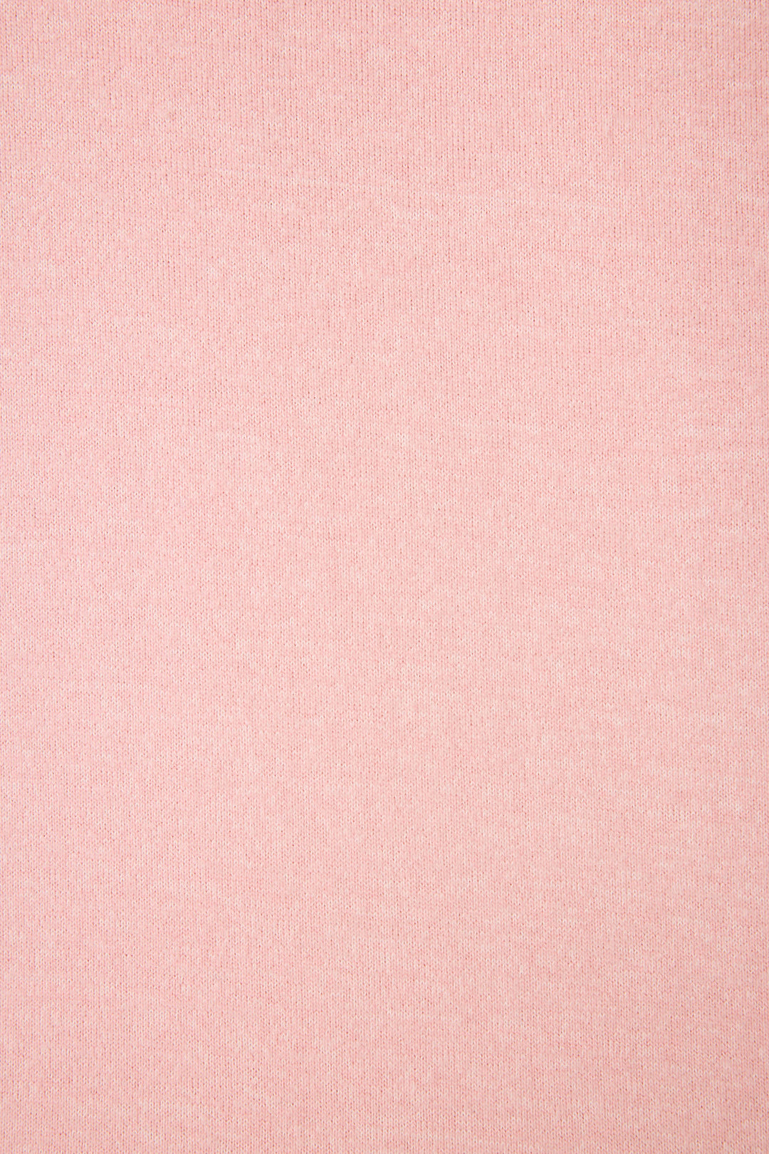 Women's longsleeve pink melange lounge top with small heart embroidery on cuff.