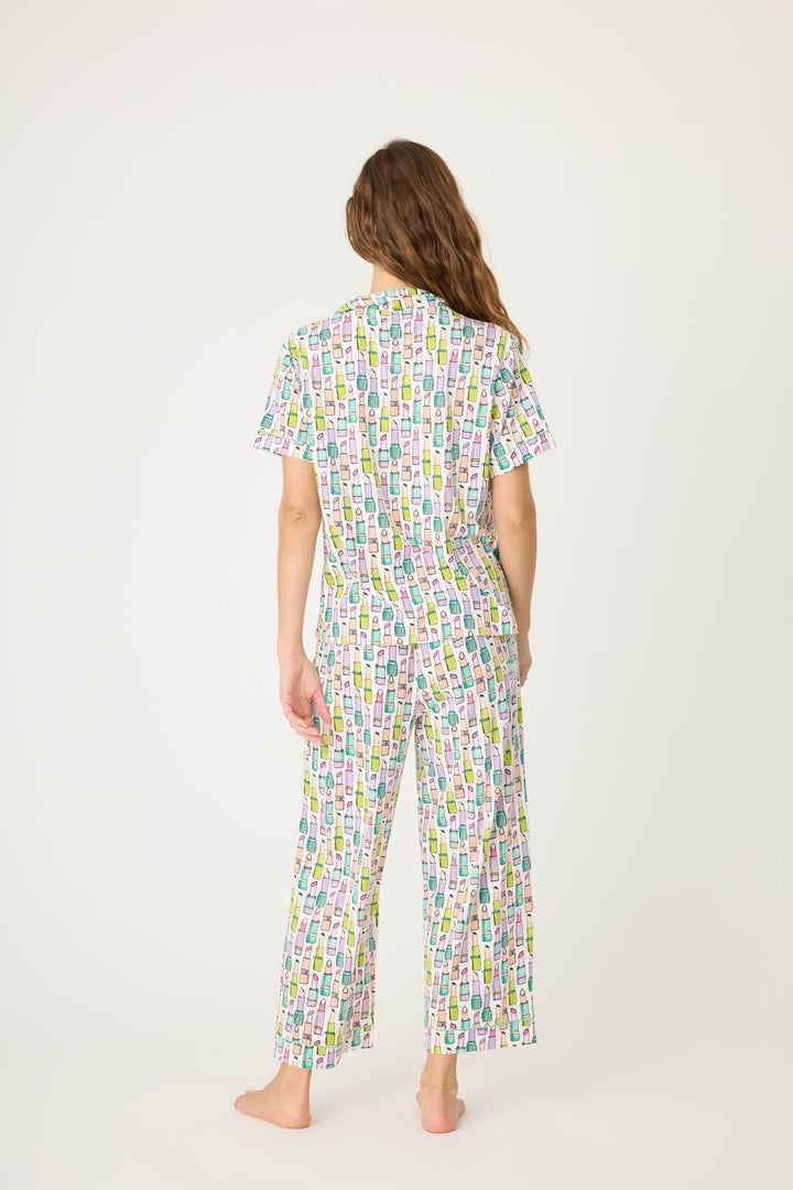 Whimsy Lipstick Cropped PJ Set - P.J. Salvage
