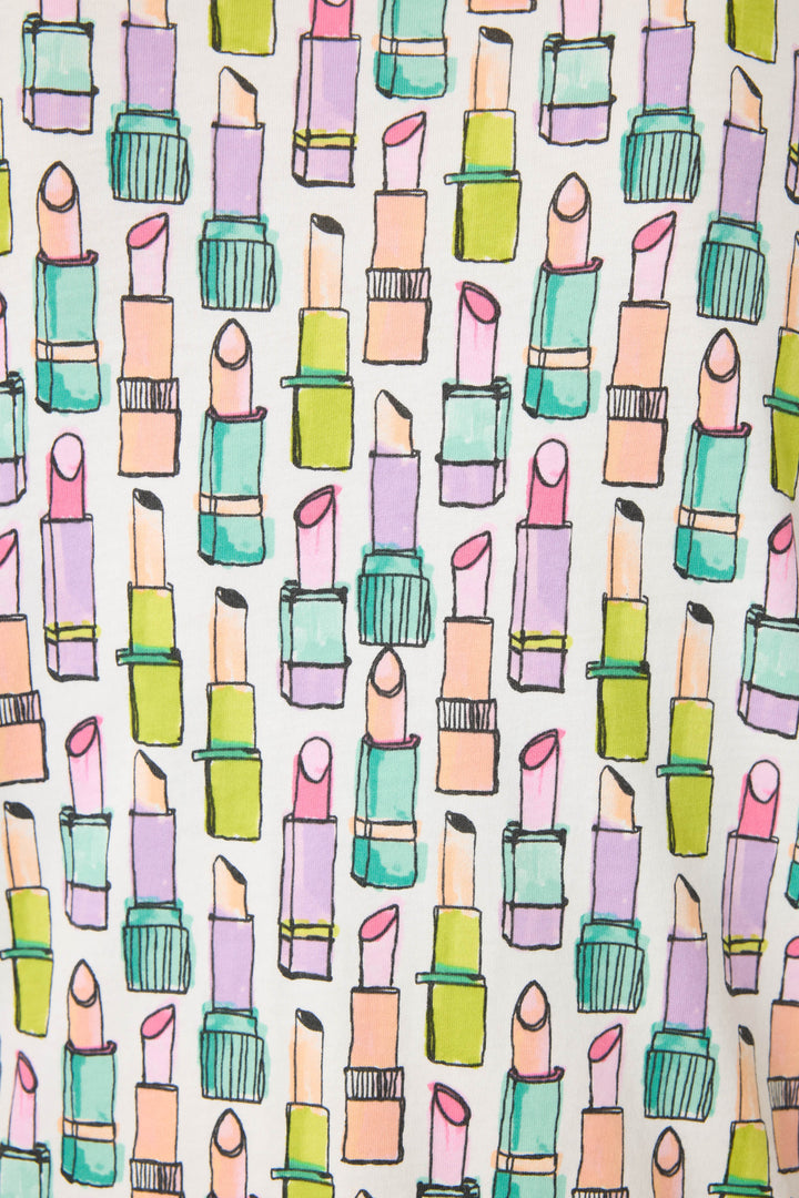 Whimsy Lipstick Cropped PJ Set - P.J. Salvage
