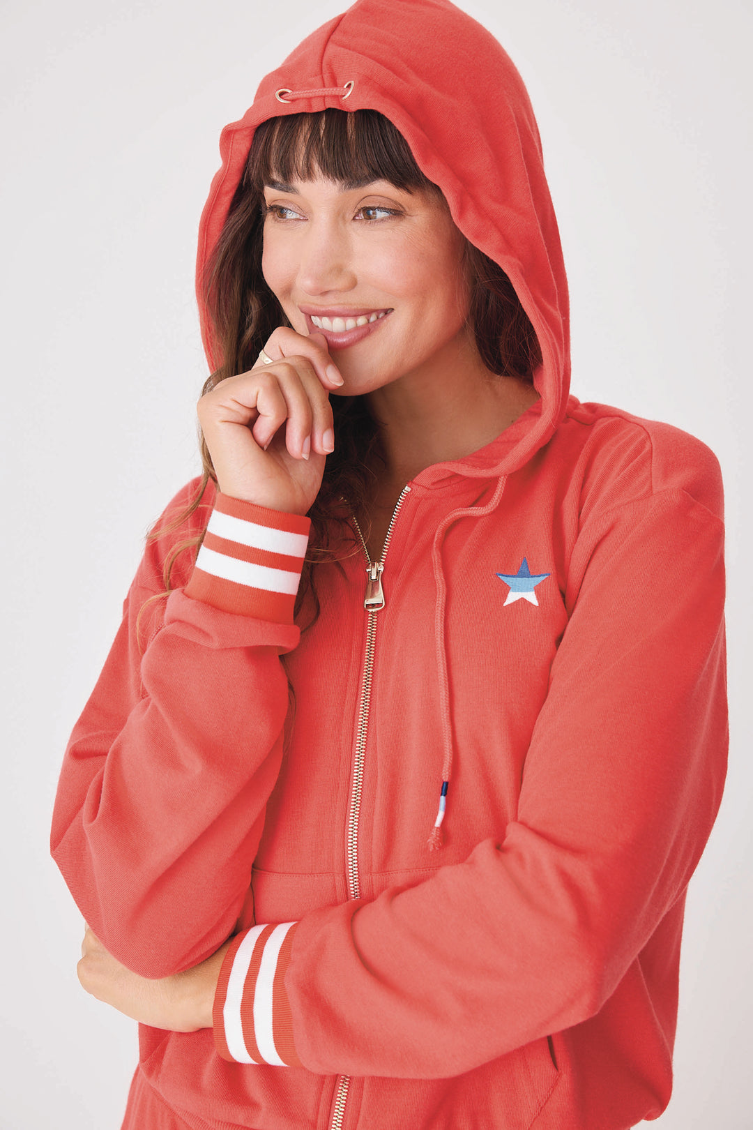Women's Red Americana Star Hoodie – Salvage