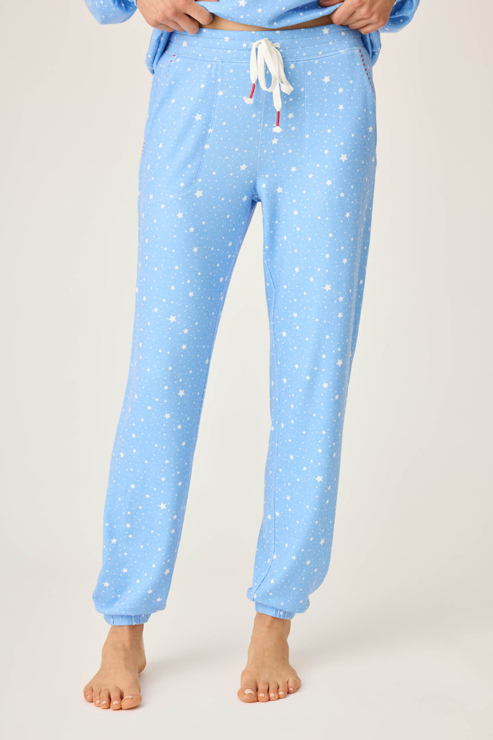 American Honey Star Print Banded Pants - P.J. Salvage