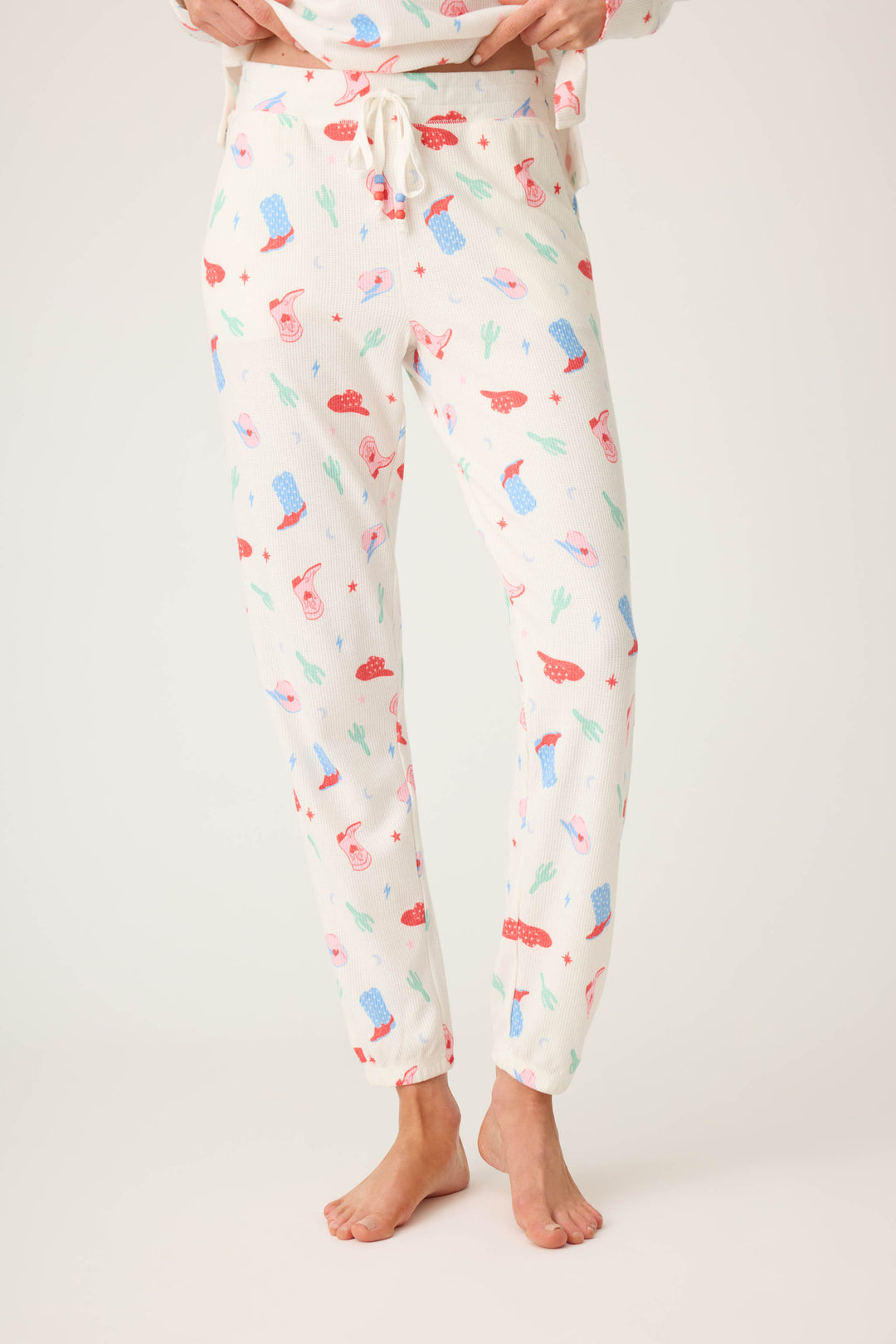American Honey Cowboy Print Banded Pants - P.J. Salvage