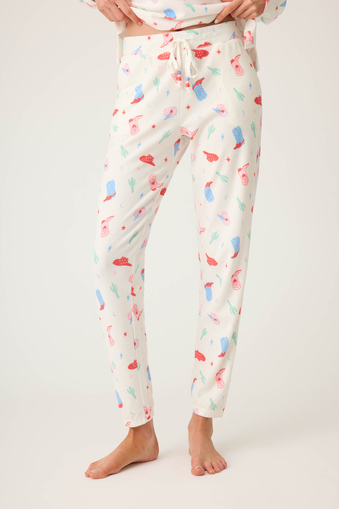 American Honey Cowboy Print Banded Pants - P.J. Salvage