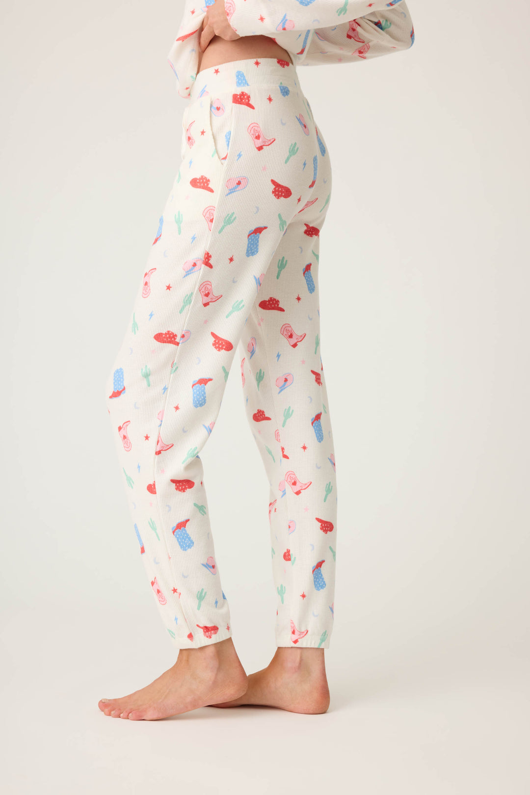 American Honey Cowboy Print Banded Pants - P.J. Salvage