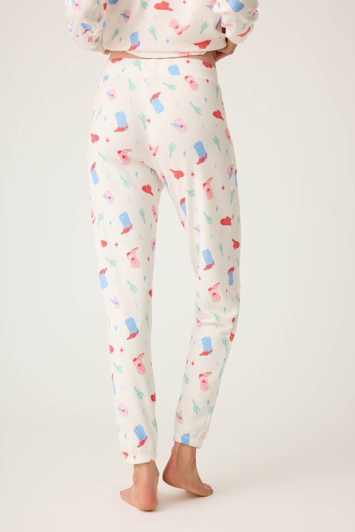 American Honey Cowboy Print Banded Pants - P.J. Salvage