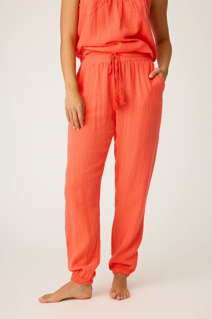96paleco 【パレ子　DAMNGOOD!! Ver.】 Women's Guava Cotton Gauze Banded Jogger Pant – P.J. Salvage