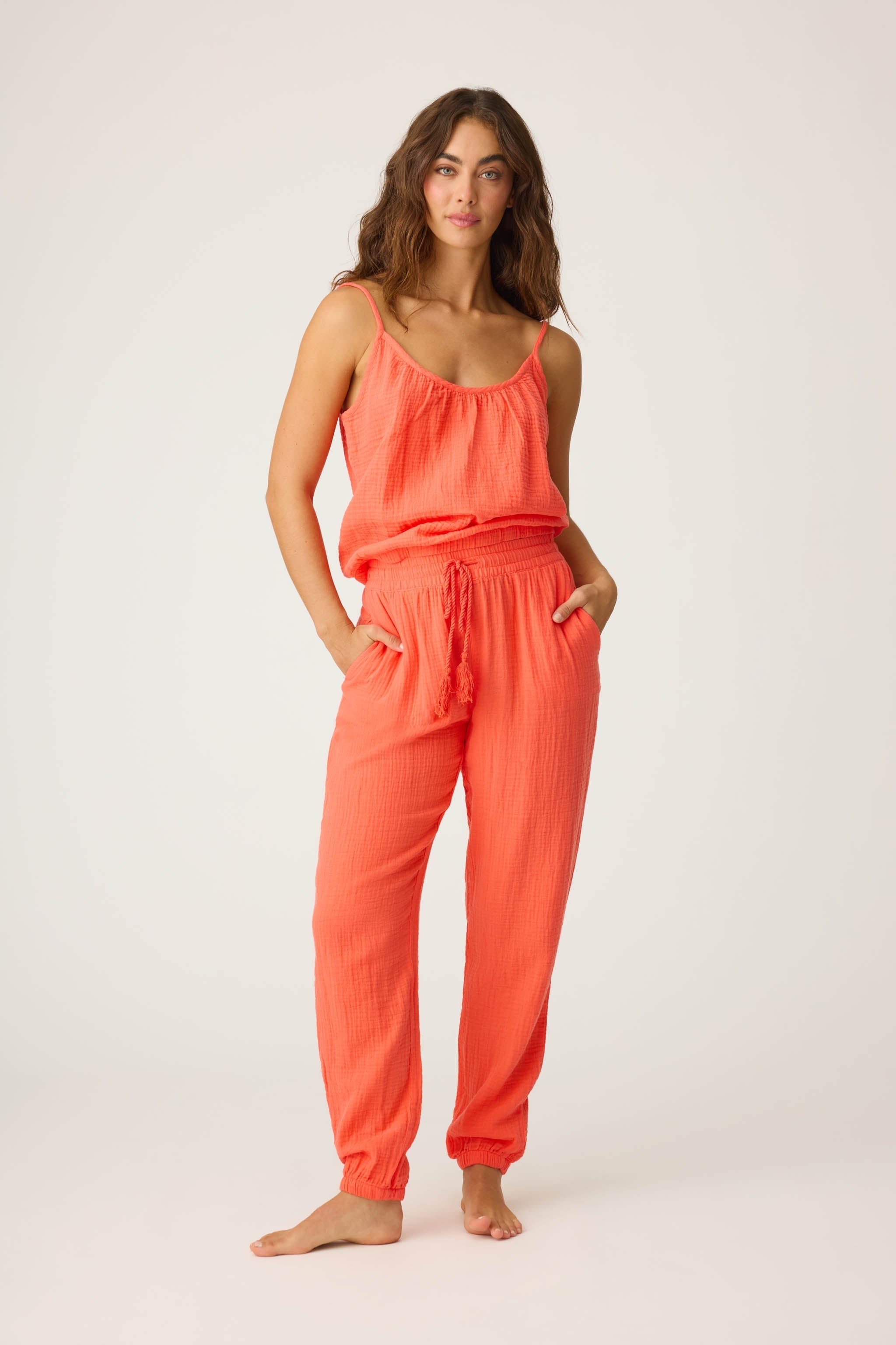 96paleco 【パレ子　DAMNGOOD!! Ver.】 Women's Guava Cotton Gauze Banded Jogger Pant – P.J. Salvage