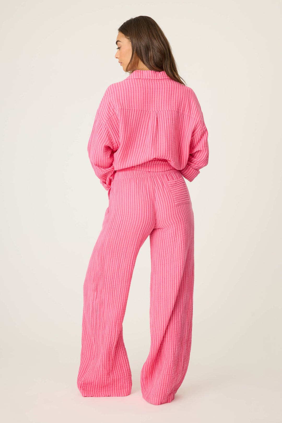 Back From The Beach Striped Gauze Pants - P.J. Salvage