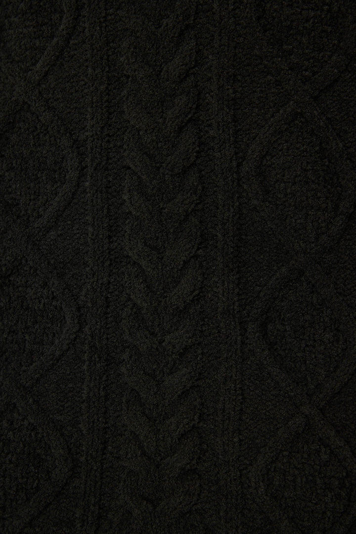 SOLID HOODIE COZY CHENILLE CABLE KNIT -  - P.J. Salvage
