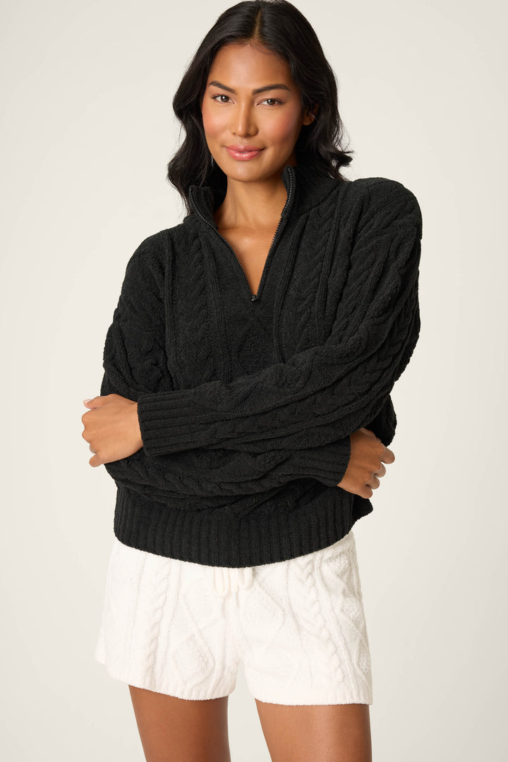 SOLID LONG SLEEVE COZY CHENILLE CABLE KNIT -  - P.J. Salvage