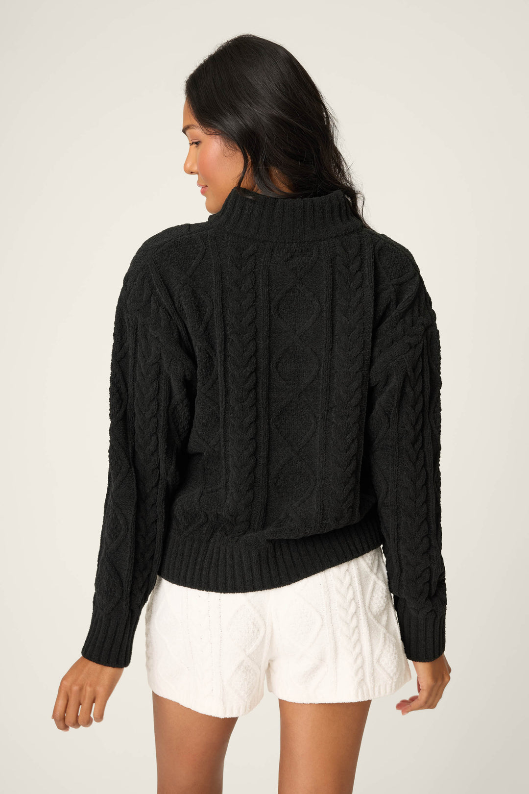 SOLID LONG SLEEVE COZY CHENILLE CABLE KNIT -  - P.J. Salvage
