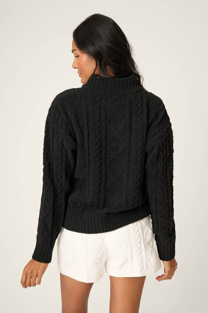 SOLID LONG SLEEVE COZY CHENILLE CABLE KNIT -  - P.J. Salvage