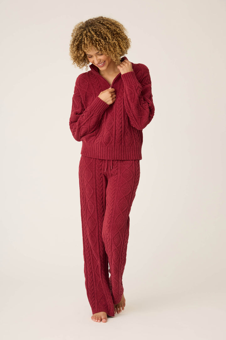 SOLID LONG SLEEVE COZY CHENILLE CABLE KNIT -  - P.J. Salvage