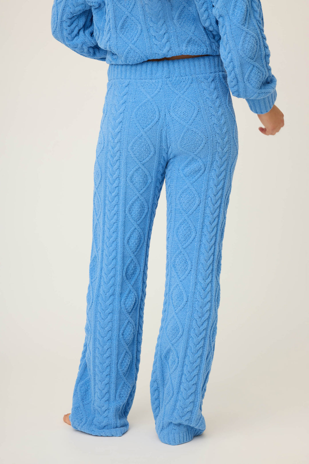 SOLID OPEN LEG PANT COZY CHENILLE CABLE KNIT -  - P.J. Salvage