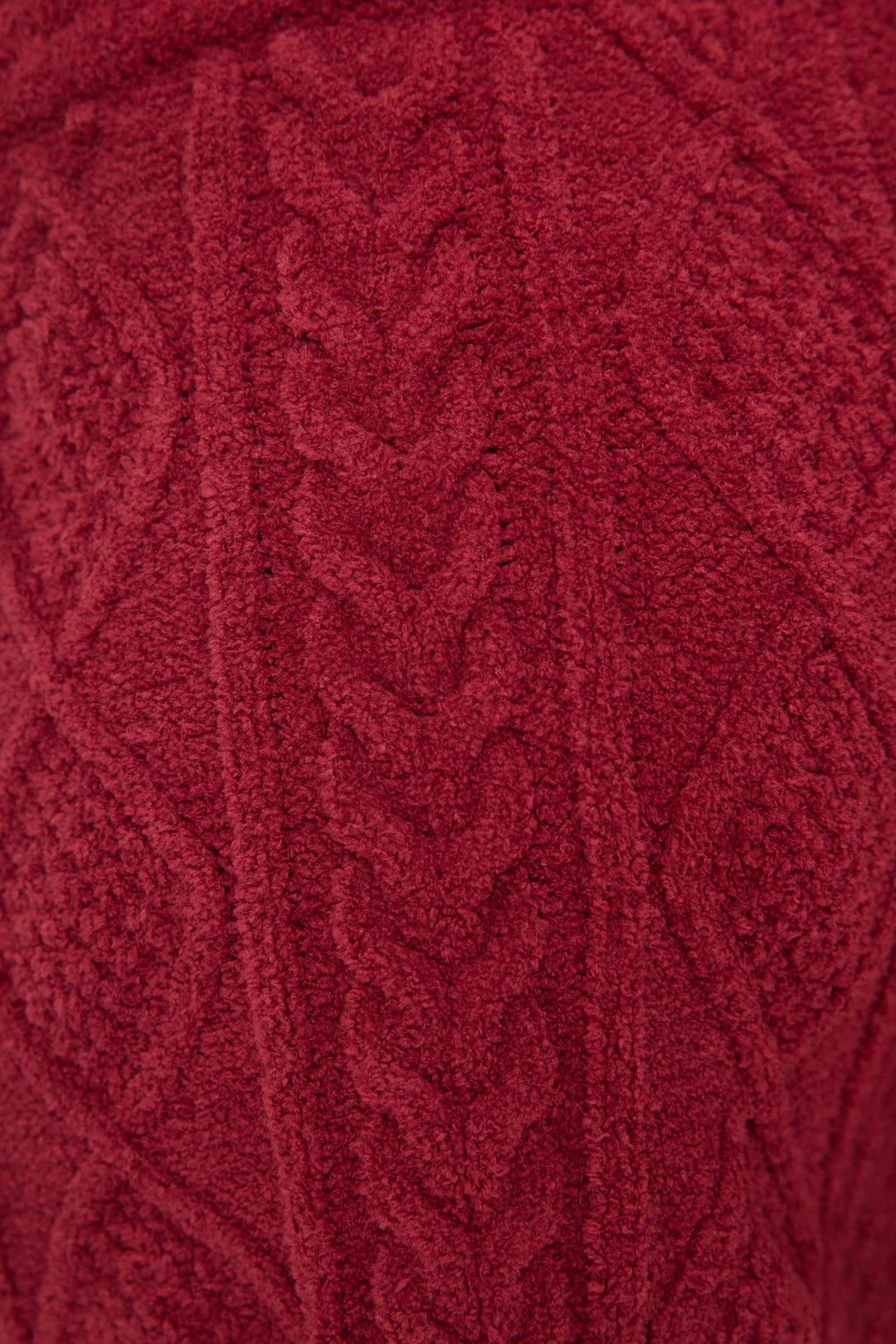 SOLID SHORT COZY CHENILLE CABLE KNIT -  - P.J. Salvage