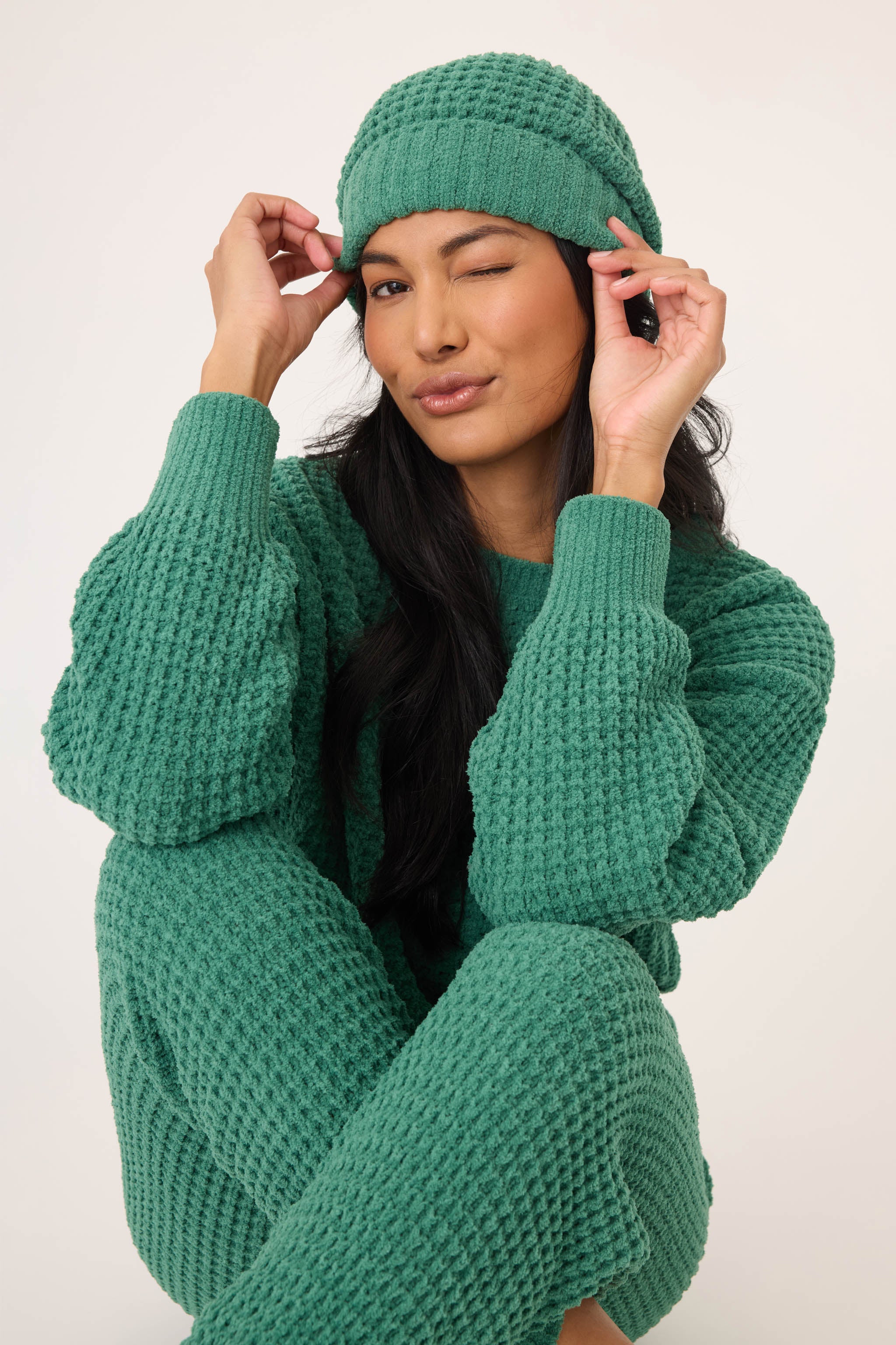 Chenille Waffle Forest Beanie | P.J. Salvage