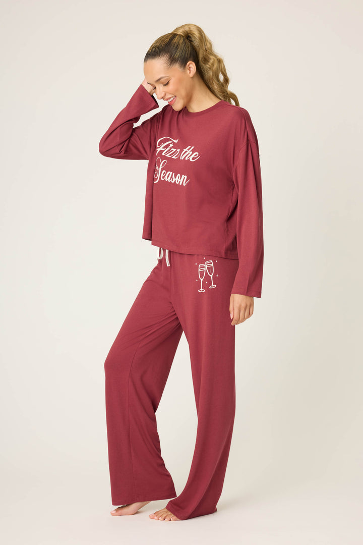 JOY PJ SET HOLIDAY SOFTEE SETS - Lounge Sets - P.J. Salvage