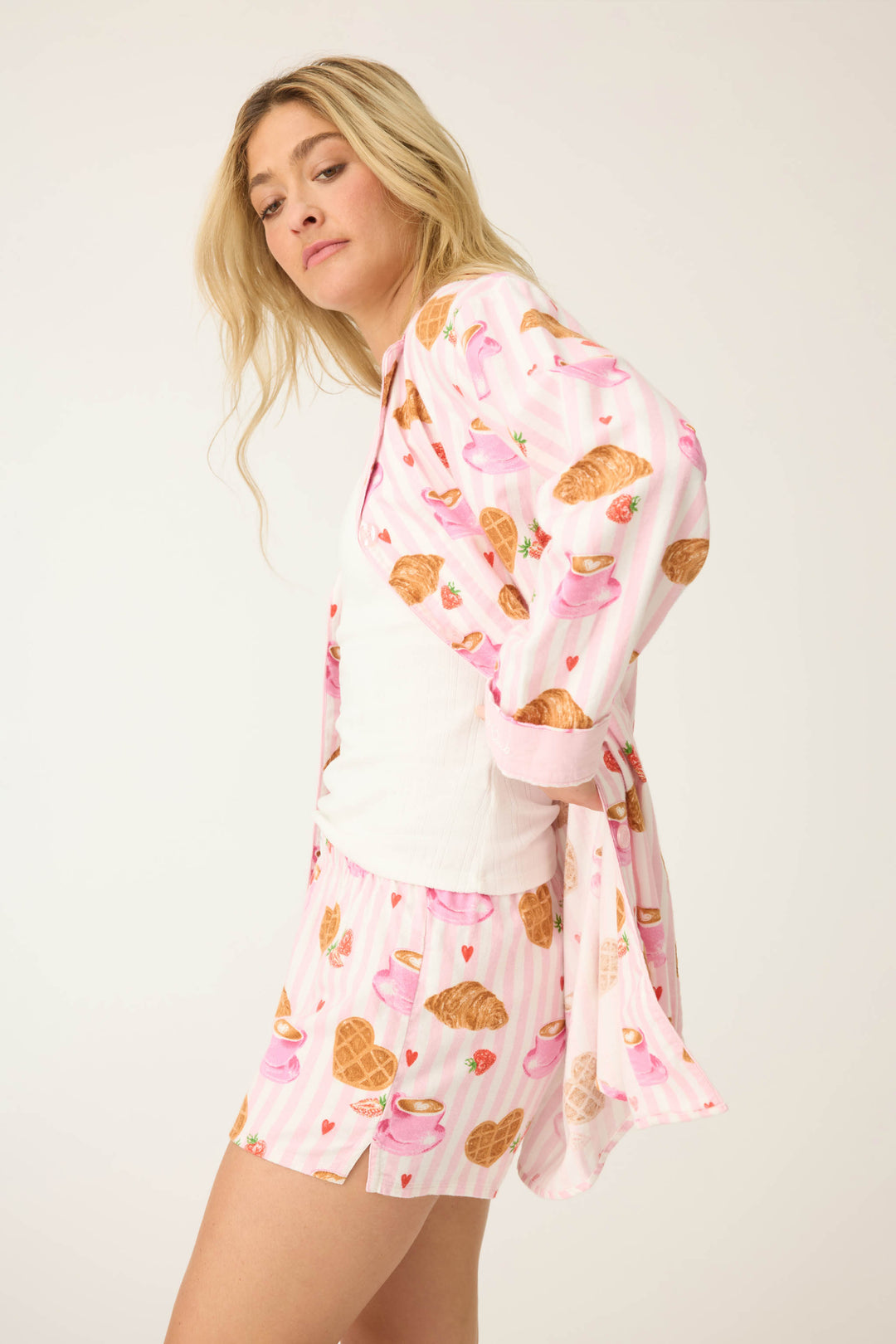 BRUNCH NIGHT SHIRT FLANNELS - pink - Night Shirts - P.J. Salvage