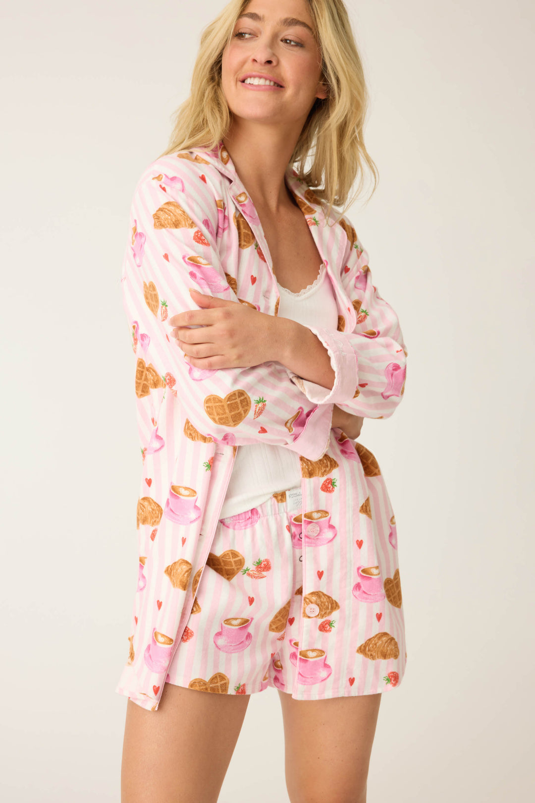 BRUNCH NIGHT SHIRT FLANNELS - pink - Night Shirts - P.J. Salvage