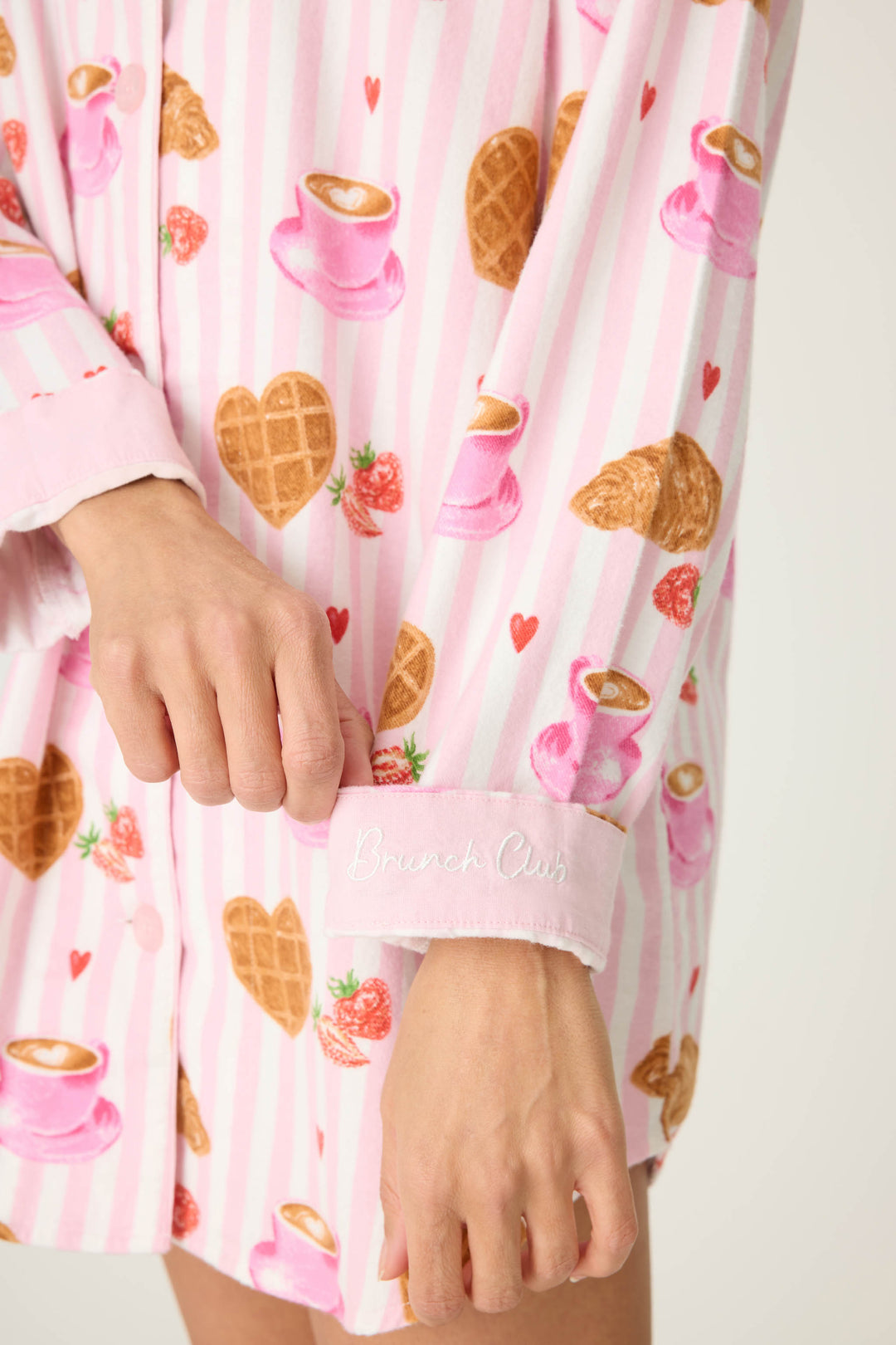 BRUNCH NIGHT SHIRT FLANNELS - pink - Night Shirts - P.J. Salvage