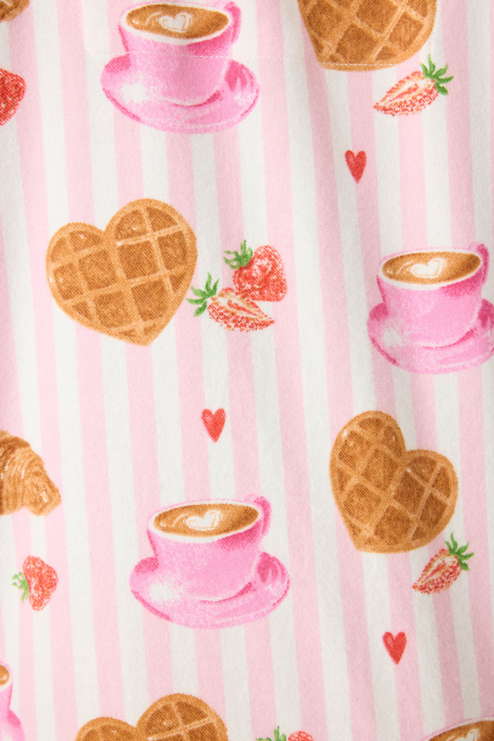 BRUNCH NIGHT SHIRT FLANNELS - pink - Night Shirts - P.J. Salvage