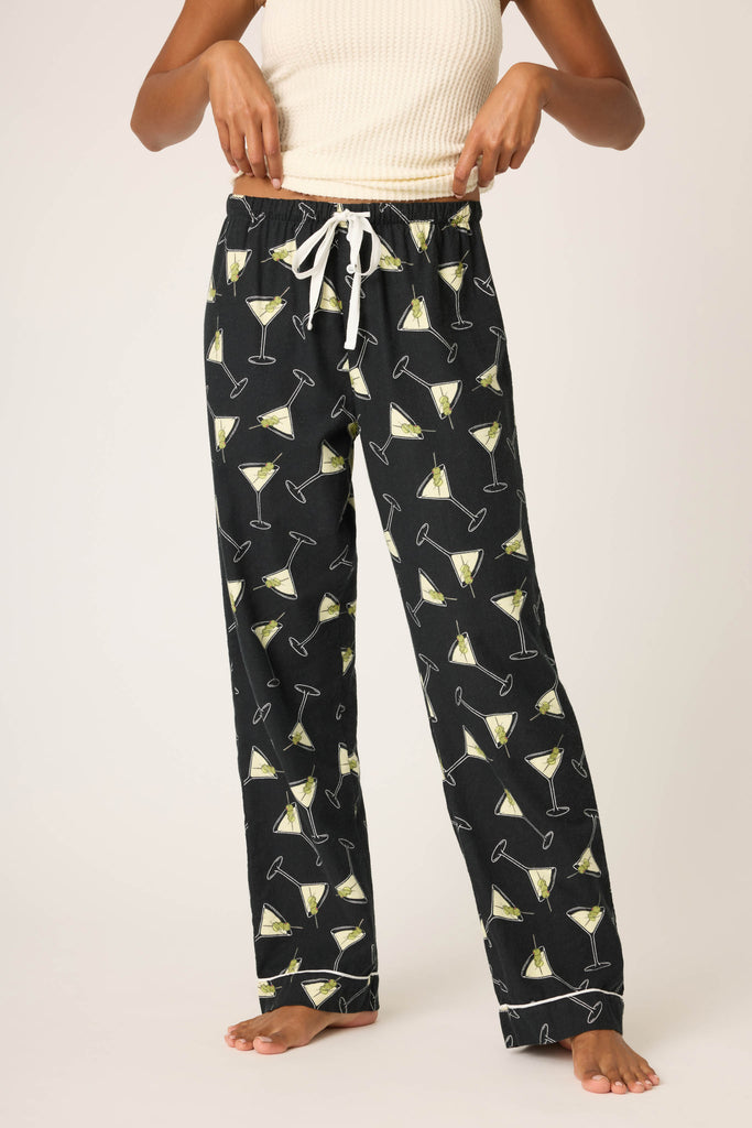 Women's Black Martini Flannel Pajama Pants – Salvage