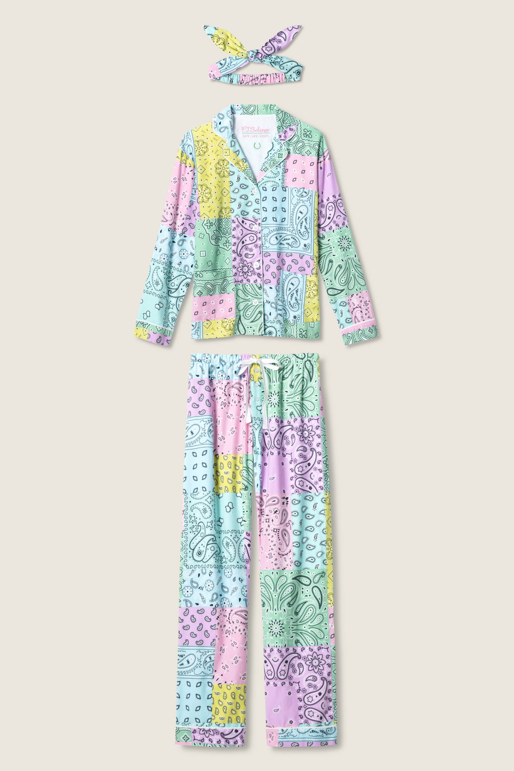 Howdy Honey Paisley 3-Piece Flannel PJ Set | P.J. Salvage