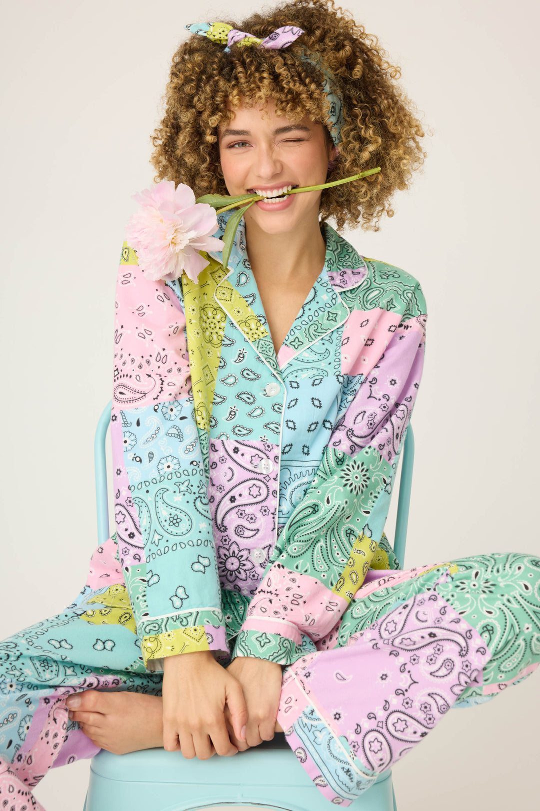 PAISLEY PJ SET FLANNELS - multi - PJ Sets - P.J. Salvage