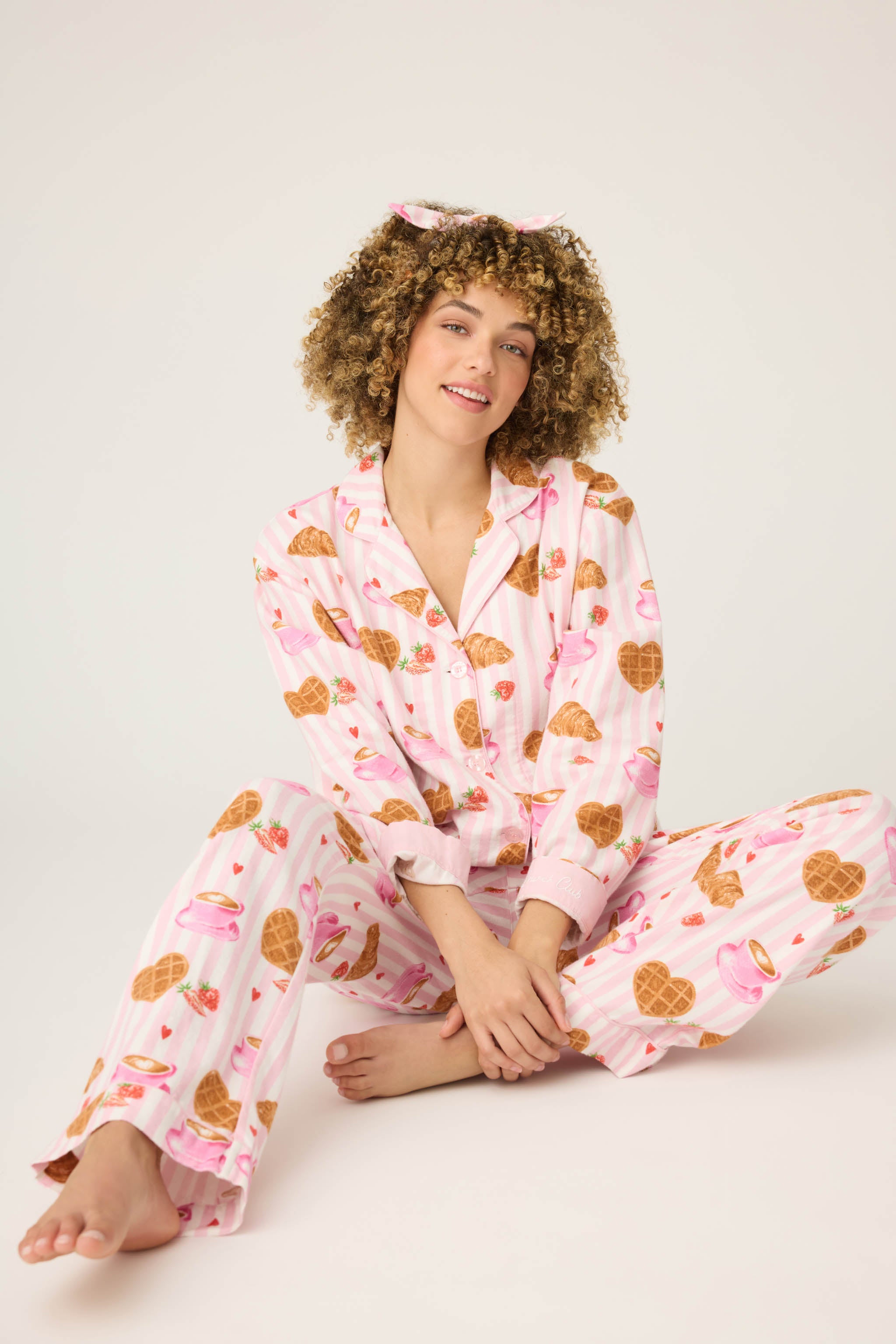 Brunch Club Breakfast 3-Piece Flannel PJ Set | P.J. Salvage