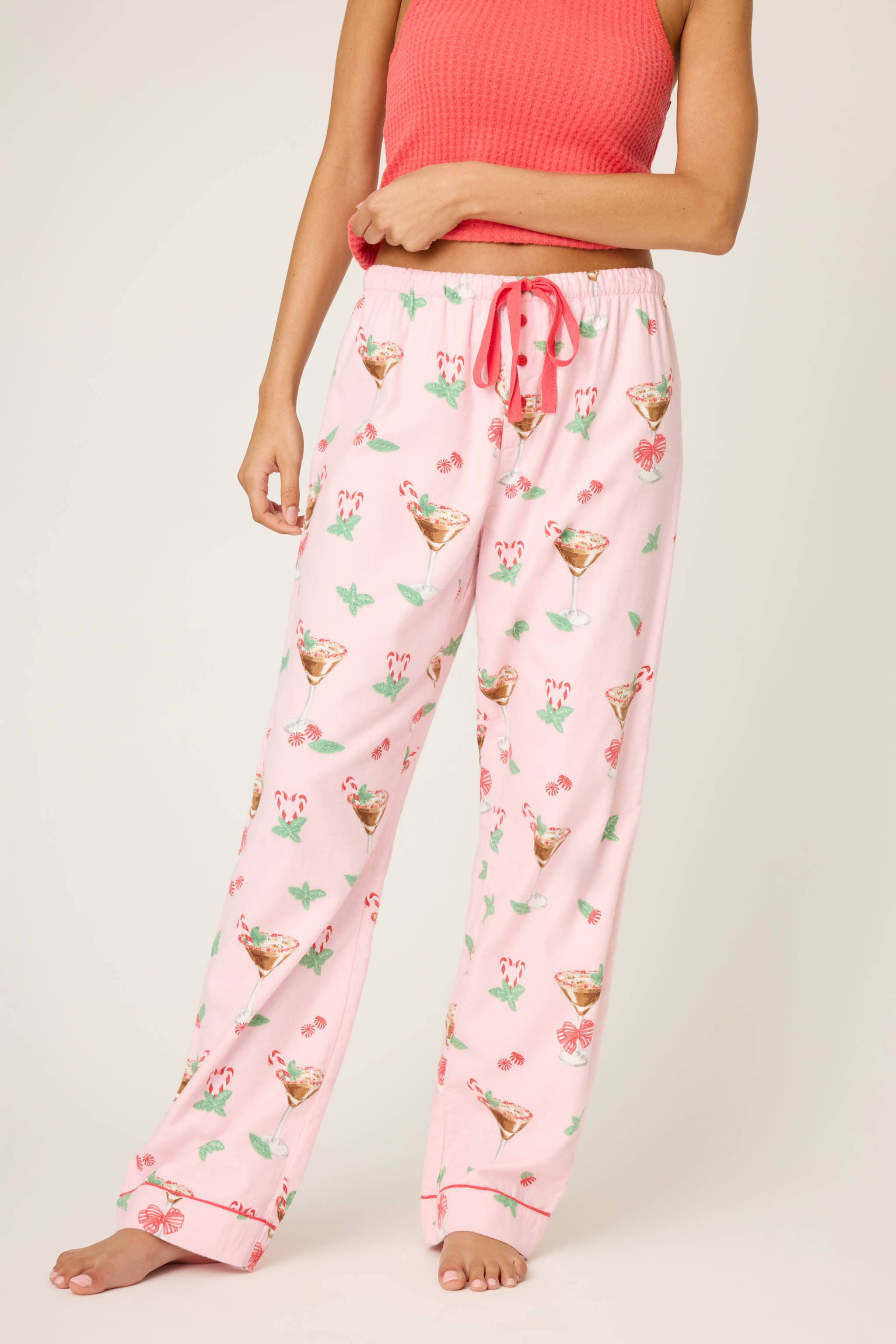Tini Time Drink Print Flannel Pants | P.J. Salvage