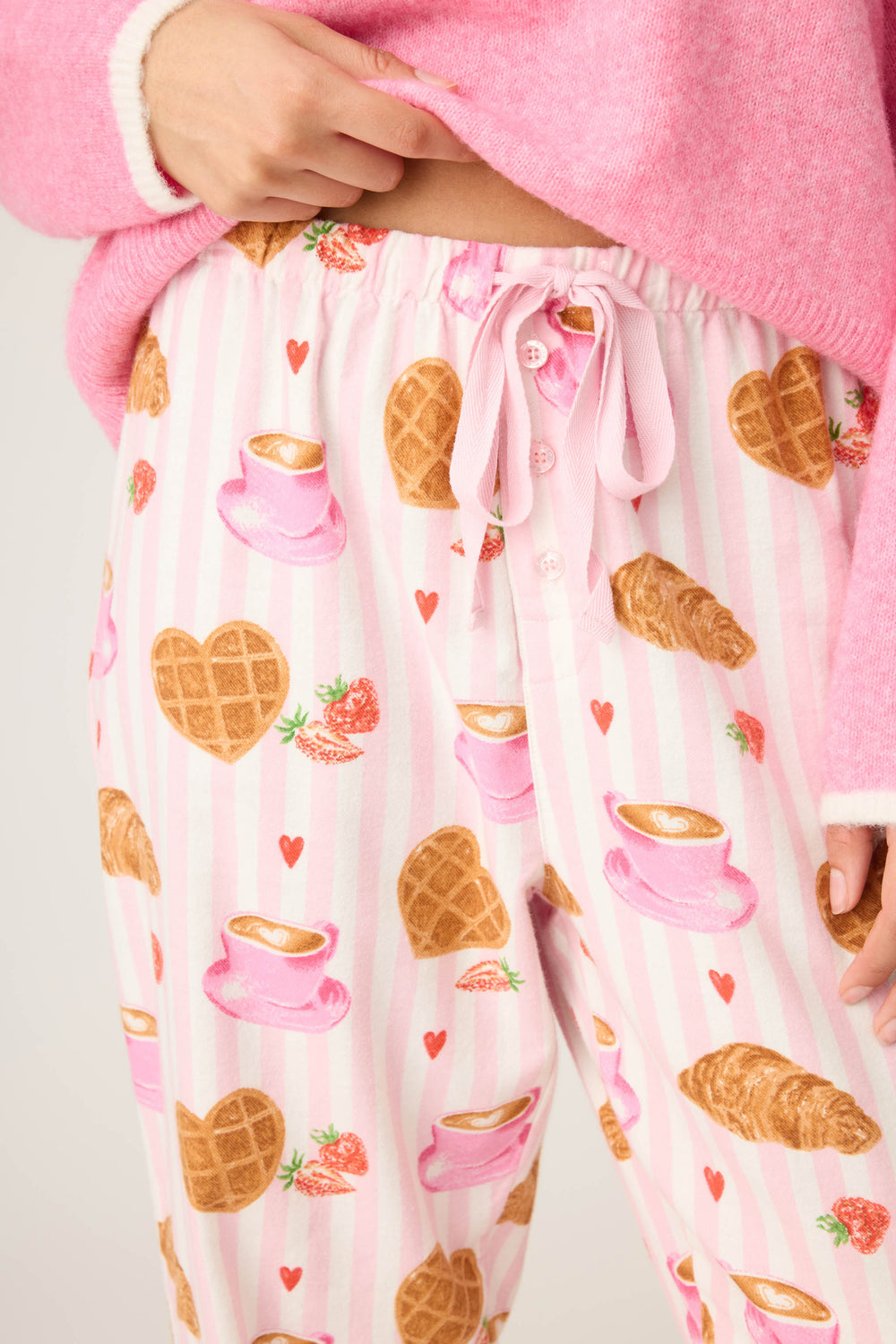 DOGS PANT FLANNELS - pink - Open Leg Pants - P.J. Salvage